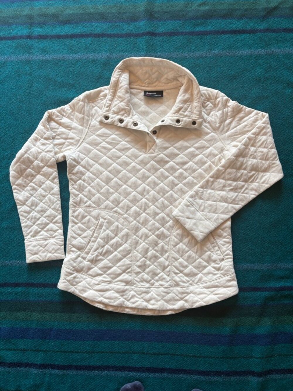 Marmot cream quilted cotton Womens M sweatshirt